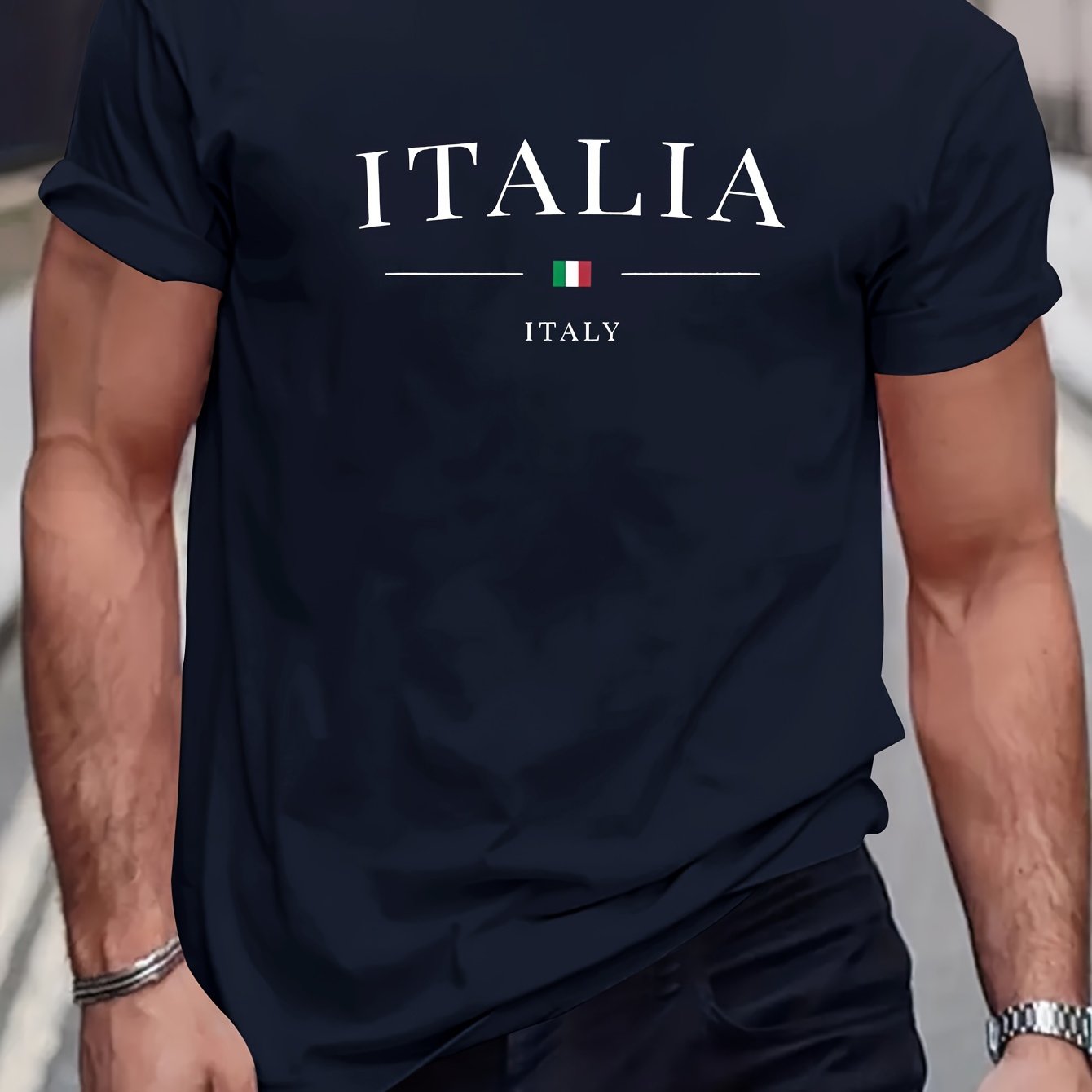Italia Chic Short - Sleeve Tee - Stylish Casual Design, Ultra - Comfortable Fabric, Classic Round Neck, Regular Fit, Versatile Fashion for Men - Perfect for Spring and Summer Everyday Wear - La Tienda Bella