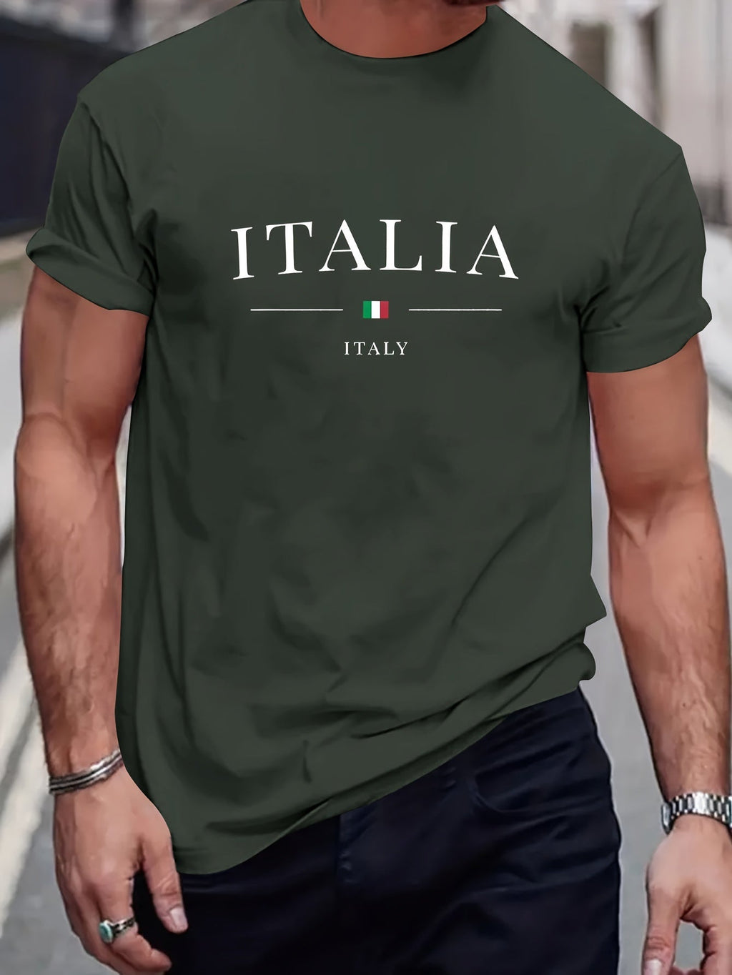 Italia Chic Short - Sleeve Tee - Stylish Casual Design, Ultra - Comfortable Fabric, Classic Round Neck, Regular Fit, Versatile Fashion for Men - Perfect for Spring and Summer Everyday Wear - La Tienda Bella