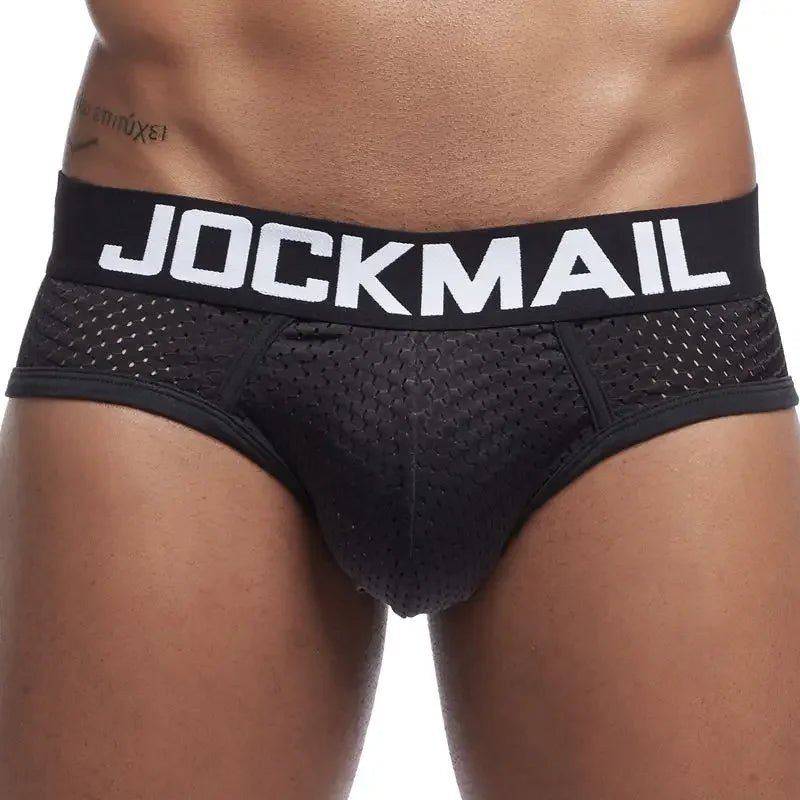 Jockmail men sexy briefs men cotton bikinis slips men underwear tanga hombre encaje bulge pouch thong men clothing Summer shorts - La Tienda Bella