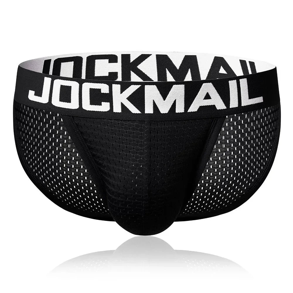 Jockmail men sexy briefs men cotton bikinis slips men underwear tanga hombre encaje bulge pouch thong men clothing Summer shorts - La Tienda Bella