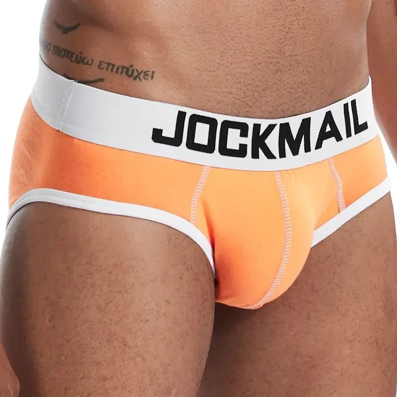 Jockmail men sexy briefs men cotton bikinis slips men underwear tanga hombre encaje bulge pouch thong men clothing Summer shorts - La Tienda Bella