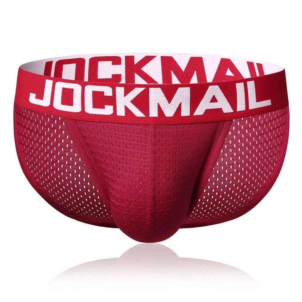 Jockmail men sexy briefs men cotton bikinis slips men underwear tanga hombre encaje bulge pouch thong men clothing Summer shorts - La Tienda Bella