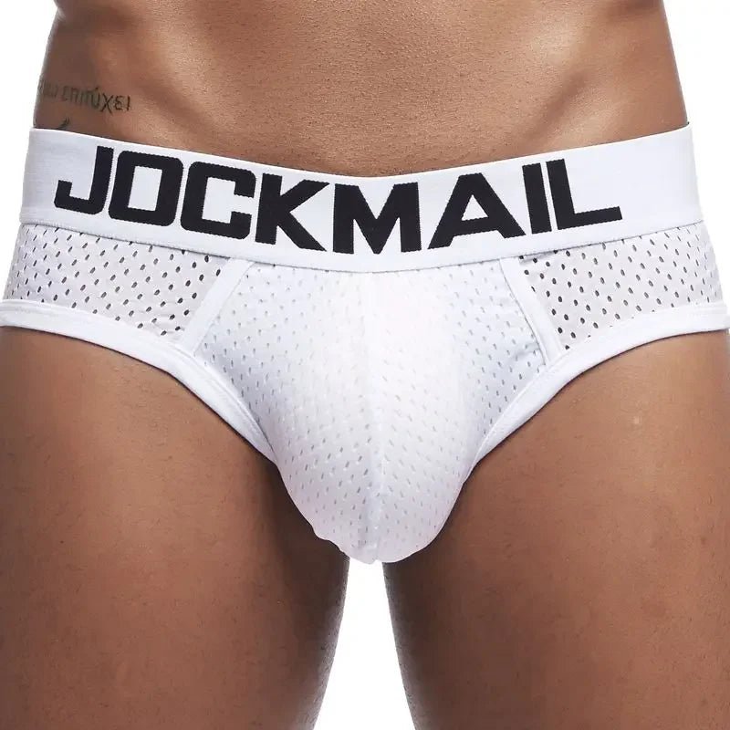 Jockmail men sexy briefs men cotton bikinis slips men underwear tanga hombre encaje bulge pouch thong men clothing Summer shorts - La Tienda Bella