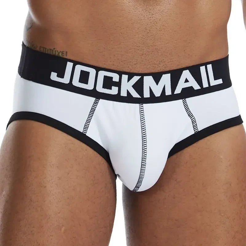 Jockmail men sexy briefs men cotton bikinis slips men underwear tanga hombre encaje bulge pouch thong men clothing Summer shorts - La Tienda Bella