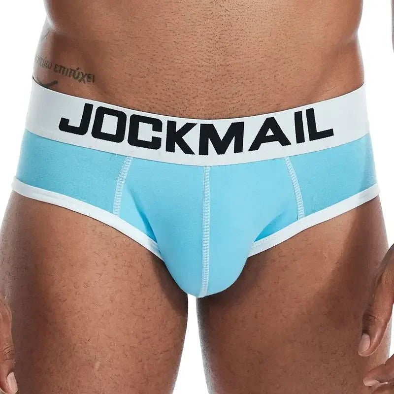 Jockmail men sexy briefs men cotton bikinis slips men underwear tanga hombre encaje bulge pouch thong men clothing Summer shorts - La Tienda Bella