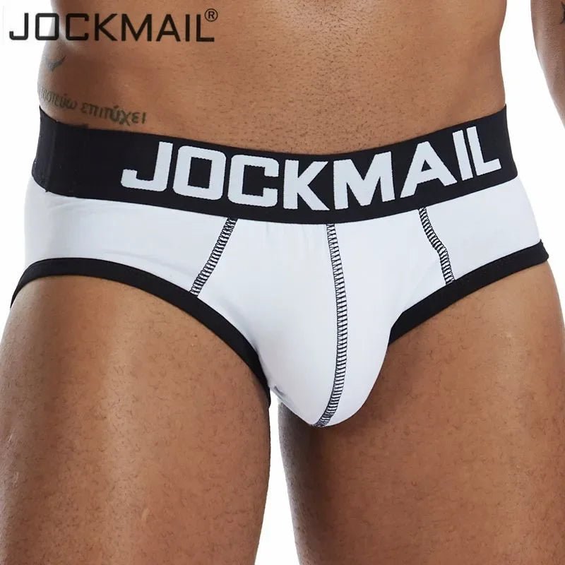 Jockmail men sexy briefs men cotton bikinis slips men underwear tanga hombre encaje bulge pouch thong men clothing Summer shorts - La Tienda Bella