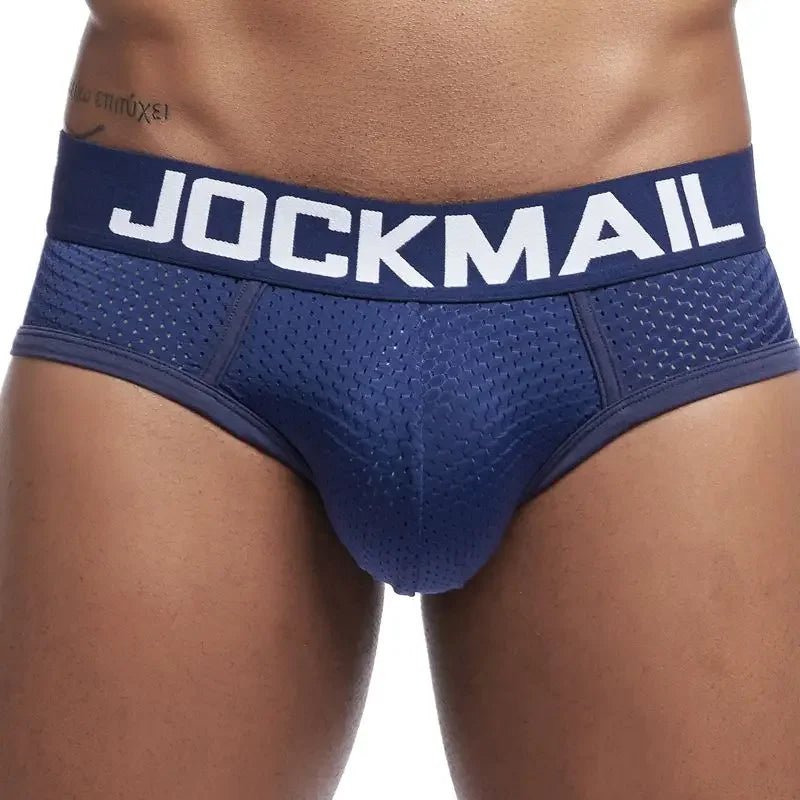 Jockmail men sexy briefs men cotton bikinis slips men underwear tanga hombre encaje bulge pouch thong men clothing Summer shorts - La Tienda Bella