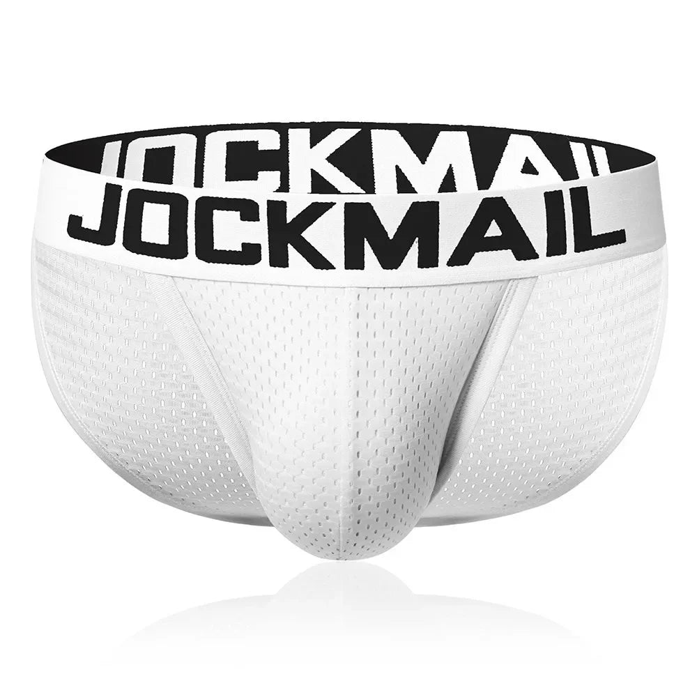 Jockmail men sexy briefs men cotton bikinis slips men underwear tanga hombre encaje bulge pouch thong men clothing Summer shorts - La Tienda Bella