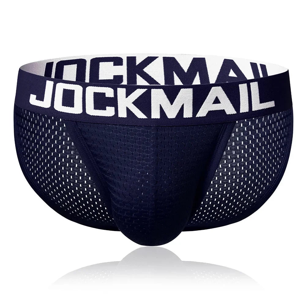 Jockmail men sexy briefs men cotton bikinis slips men underwear tanga hombre encaje bulge pouch thong men clothing Summer shorts - La Tienda Bella