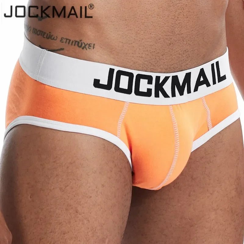 Jockmail men sexy briefs men cotton bikinis slips men underwear tanga hombre encaje bulge pouch thong men clothing Summer shorts - La Tienda Bella