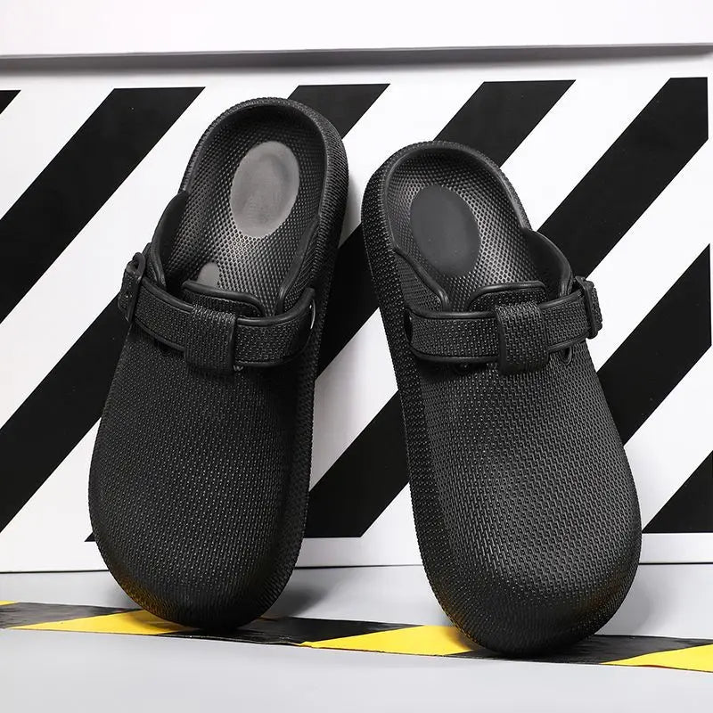 Kidmi Fashion Men Clogs Slippers Men Garden Shoes Summer Nonslip Beach Slippers Men EVA Flat Sandals Casual Waterproof Men Shoes - La Tienda Bella