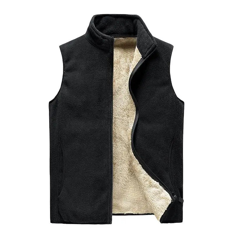 lamb cashmere waistcoat for men Brand Winter Jacket Men Vest Men Zipper Mens Jacket Sleeveless Casual Winter Waistcoat Men S - 8XL - La Tienda Bella