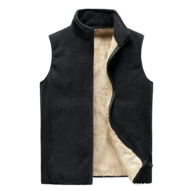 lamb cashmere waistcoat for men Brand Winter Jacket Men Vest Men Zipper Mens Jacket Sleeveless Casual Winter Waistcoat Men S - 8XL - La Tienda Bella