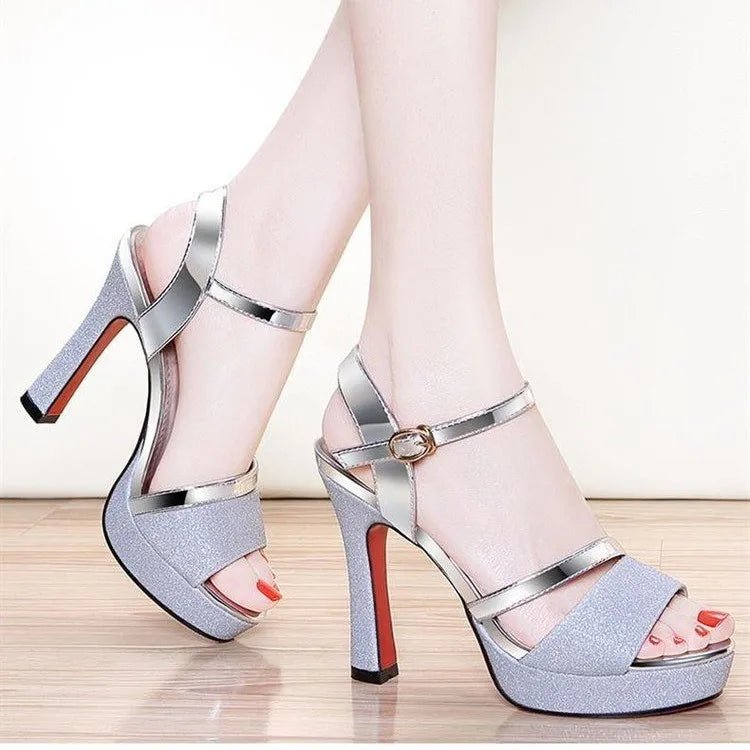 Luxury Women's Pumps Peep Toe Sexy Women Sandals High Quality Fish Mouth Shoes 11.5CM High Heels Shoes Women sandalias de mujer - La Tienda Bella