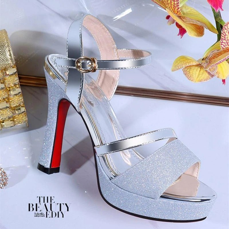 Luxury Women's Pumps Peep Toe Sexy Women Sandals High Quality Fish Mouth Shoes 11.5CM High Heels Shoes Women sandalias de mujer - La Tienda Bella