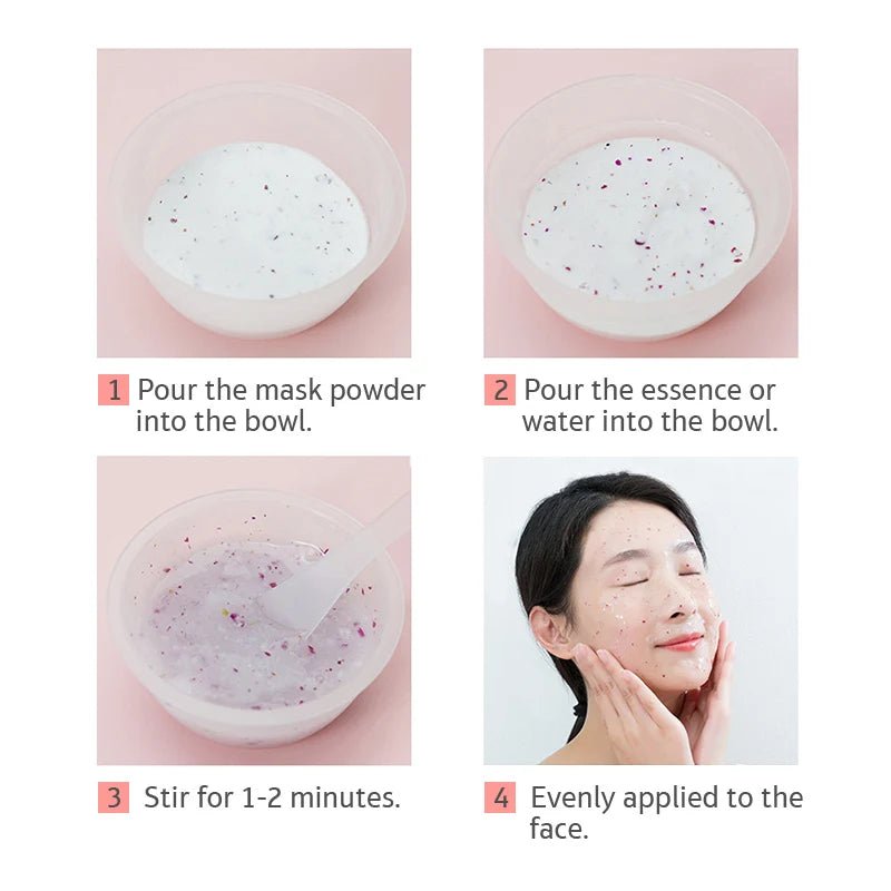 Masque Jelly Visage (Poudre Rose & Collagène) – Hydratant & Éclat – DIY Peel - Off - La Tienda Bella