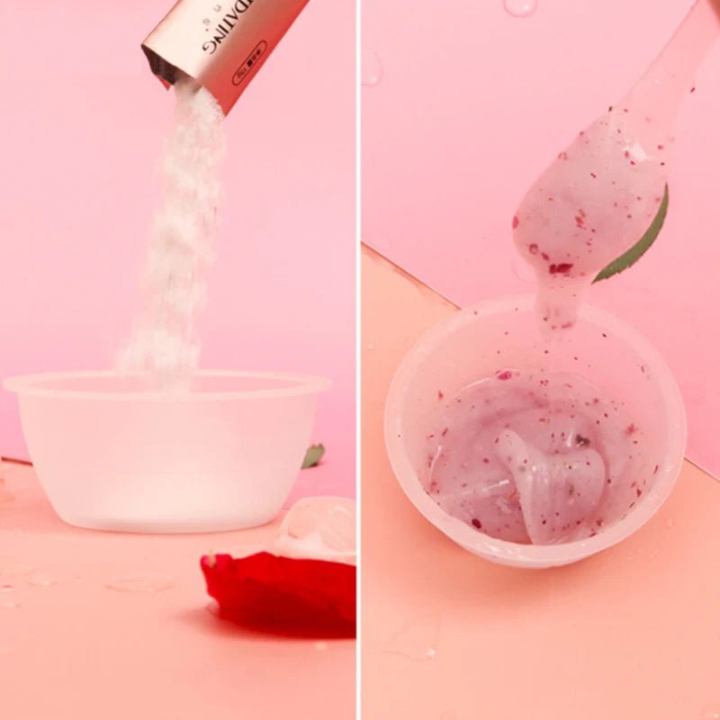 Masque Jelly Visage (Poudre Rose & Collagène) – Hydratant & Éclat – DIY Peel - Off - La Tienda Bella