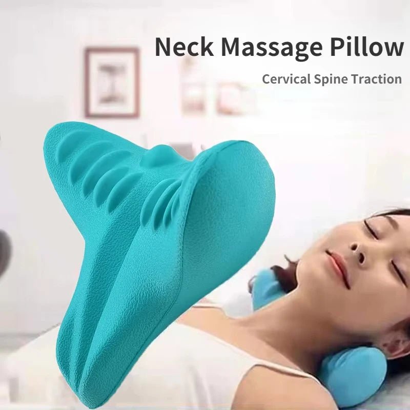 Massage Pillow Cervical Traction Cervical Muscle Relaxer Massager Shoulder Neck Traction Correction for Relief Spine Alignment - La Tienda Bella