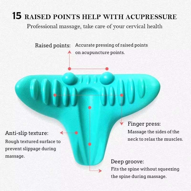 Massage Pillow Cervical Traction Cervical Muscle Relaxer Massager Shoulder Neck Traction Correction for Relief Spine Alignment - La Tienda Bella