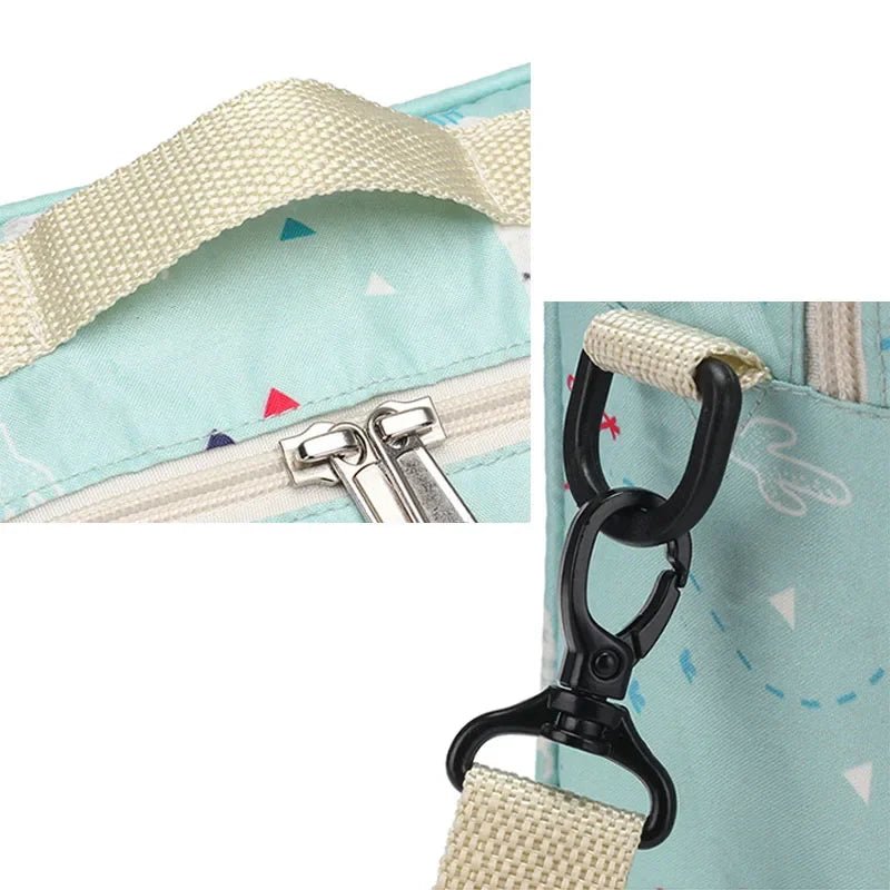 Maternity Bag Baby Diaper Bags for Disposable Reusable Fashion Prints Wet Diaper Bag Double Handle Wetbags- La Tienda Bella
