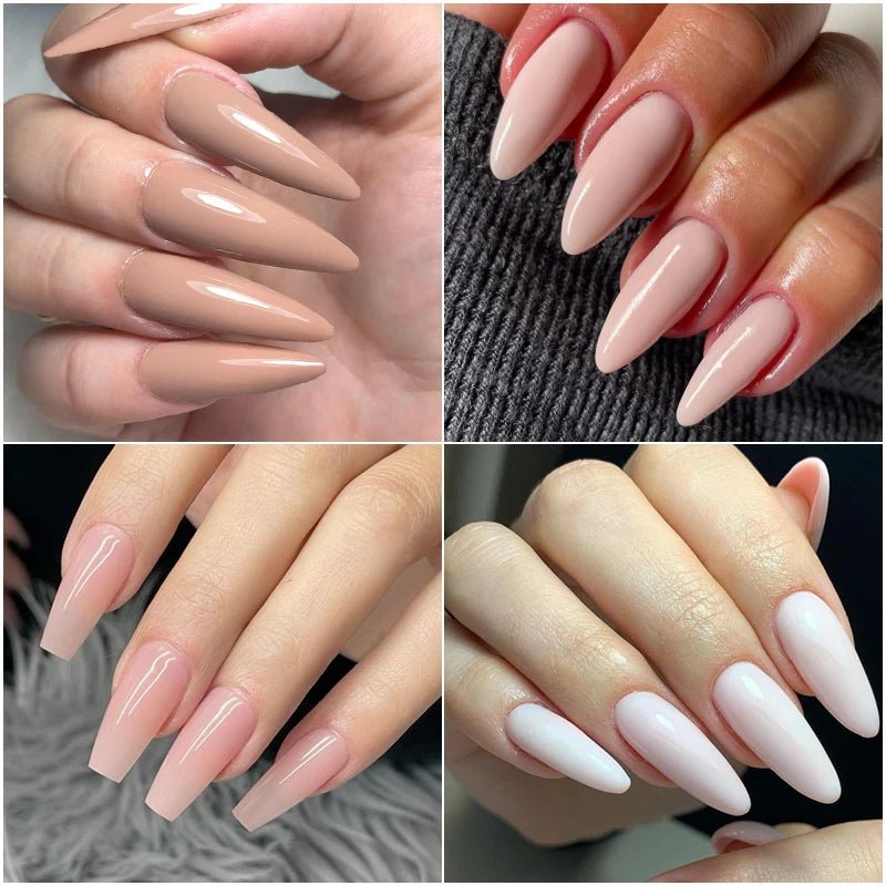 MEET ACROSS 8ML Quick Extension Nail Gel Vernis Nude Milk White Gel Nail Polish UV Semi Permanent Nails Art For Manicure Tools - La Tienda Bella