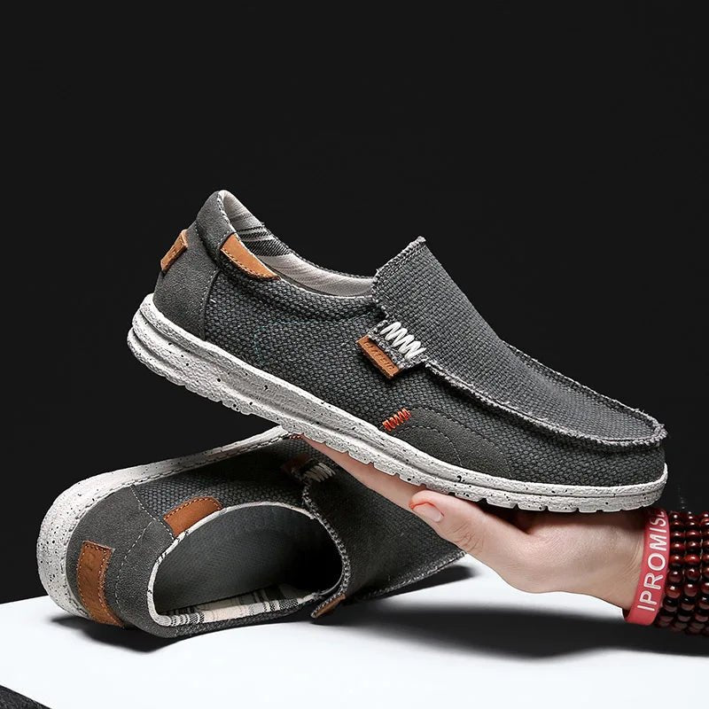 Men Canvas Shoes Slip On Loafers Summer Breathable Sneakers Men Comfty Casual Men Shoes Lightweight Flats Men Walking Zapatos - La Tienda Bella