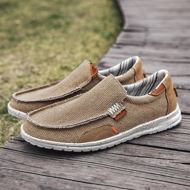 Men Canvas Shoes Slip On Loafers Summer Breathable Sneakers Men Comfty Casual Men Shoes Lightweight Flats Men Walking Zapatos - La Tienda Bella