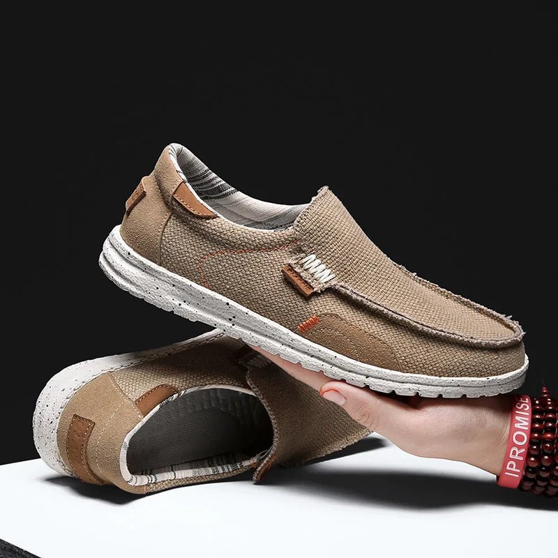 Men Canvas Shoes Slip On Loafers Summer Breathable Sneakers Men Comfty Casual Men Shoes Lightweight Flats Men Walking Zapatos - La Tienda Bella