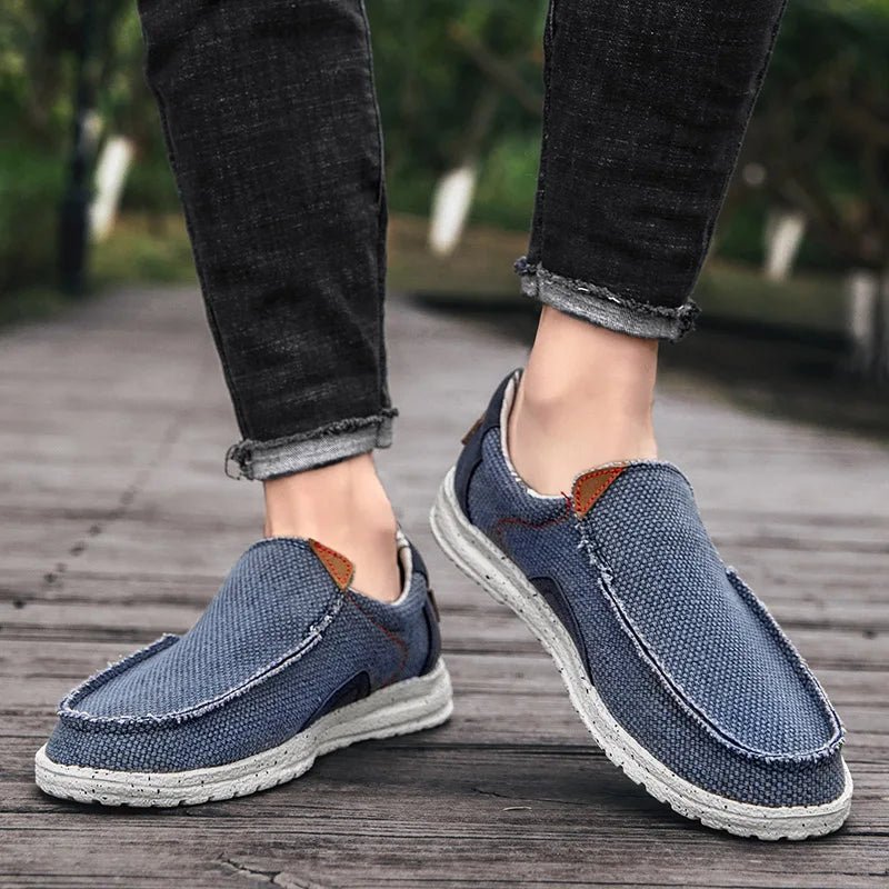 Men Canvas Shoes Slip On Loafers Summer Breathable Sneakers Men Comfty Casual Men Shoes Lightweight Flats Men Walking Zapatos - La Tienda Bella