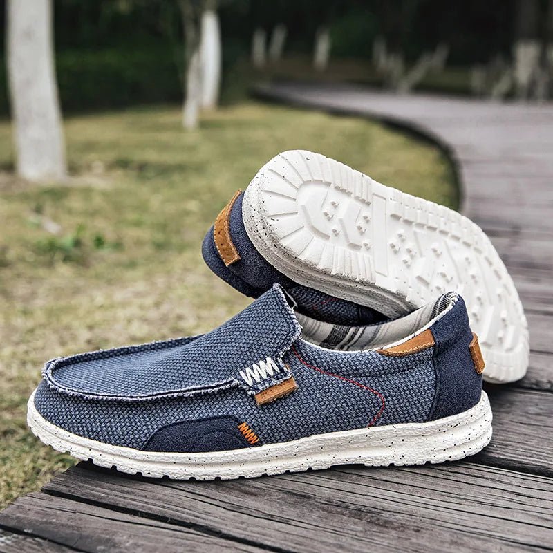 Men Canvas Shoes Slip On Loafers Summer Breathable Sneakers Men Comfty Casual Men Shoes Lightweight Flats Men Walking Zapatos - La Tienda Bella