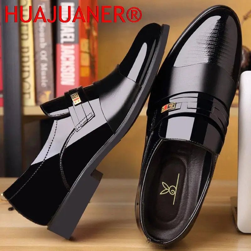 Men Leather Casual Shoes Men Shoes Autumn New Business Formal Men Leather Shoes Casual Cover Foot Heightening Leather Shoes Men - La Tienda Bella