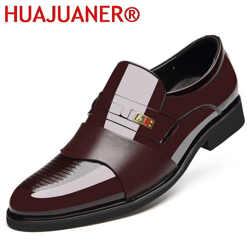 Men Leather Casual Shoes Men Shoes Autumn New Business Formal Men Leather Shoes Casual Cover Foot Heightening Leather Shoes Men - La Tienda Bella