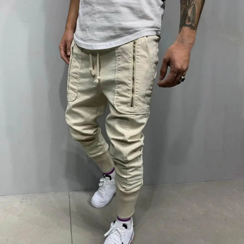 Men Pants Drawstring Men Sweatpants Simplicity Fashionable Fantastic Fashion Men Long Cargo Trousers - La Tienda Bella