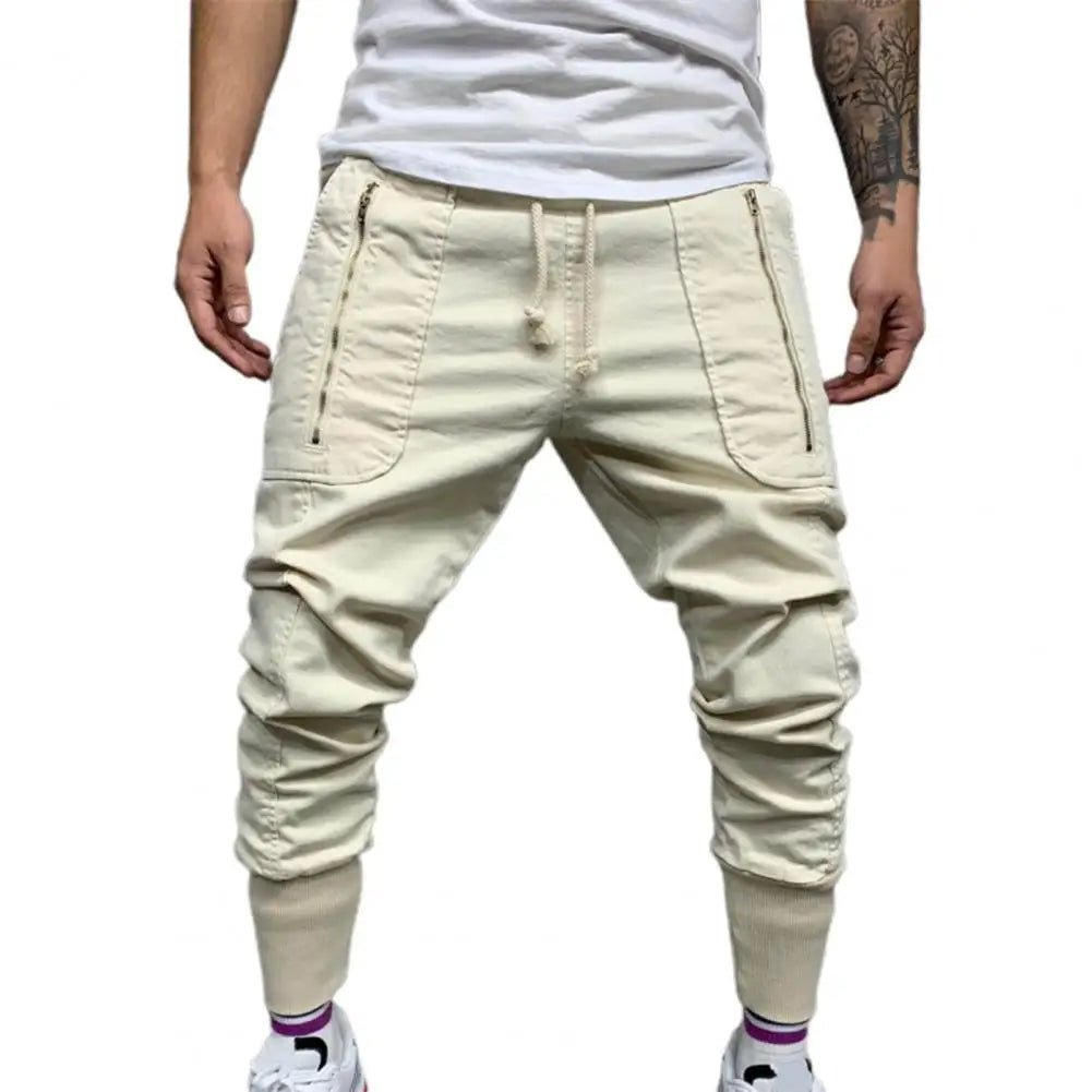Men Pants Drawstring Men Sweatpants Simplicity Fashionable Fantastic Fashion Men Long Cargo Trousers - La Tienda Bella