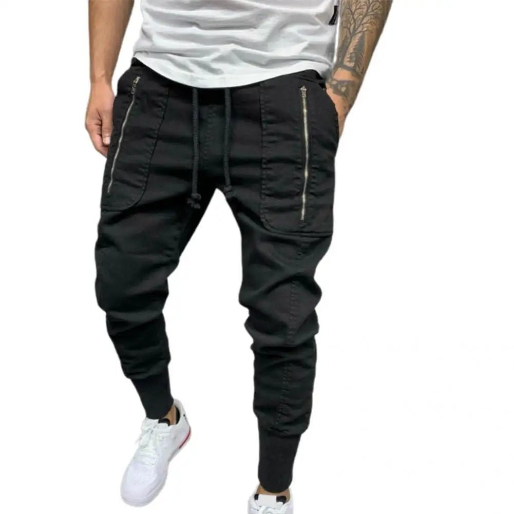 Men Pants Drawstring Men Sweatpants Simplicity Fashionable Fantastic Fashion Men Long Cargo Trousers - La Tienda Bella