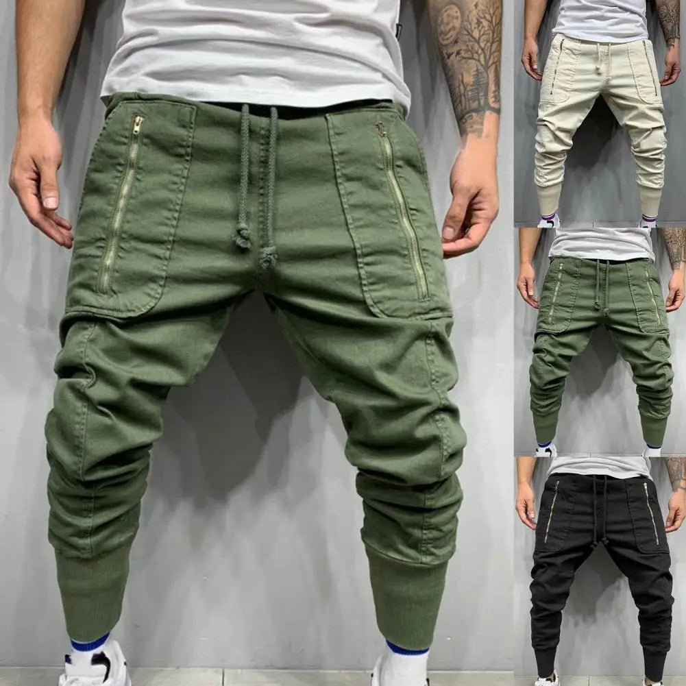 Men Pants Drawstring Men Sweatpants Simplicity Fashionable Fantastic Fashion Men Long Cargo Trousers - La Tienda Bella