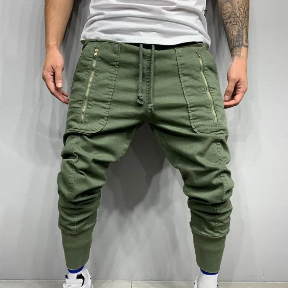Men Pants Drawstring Men Sweatpants Simplicity Fashionable Fantastic Fashion Men Long Cargo Trousers - La Tienda Bella