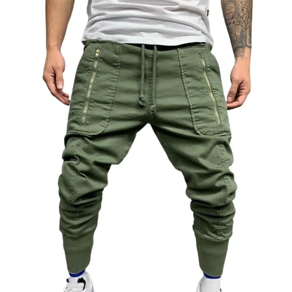 Men Pants Drawstring Men Sweatpants Simplicity Fashionable Fantastic Fashion Men Long Cargo Trousers - La Tienda Bella