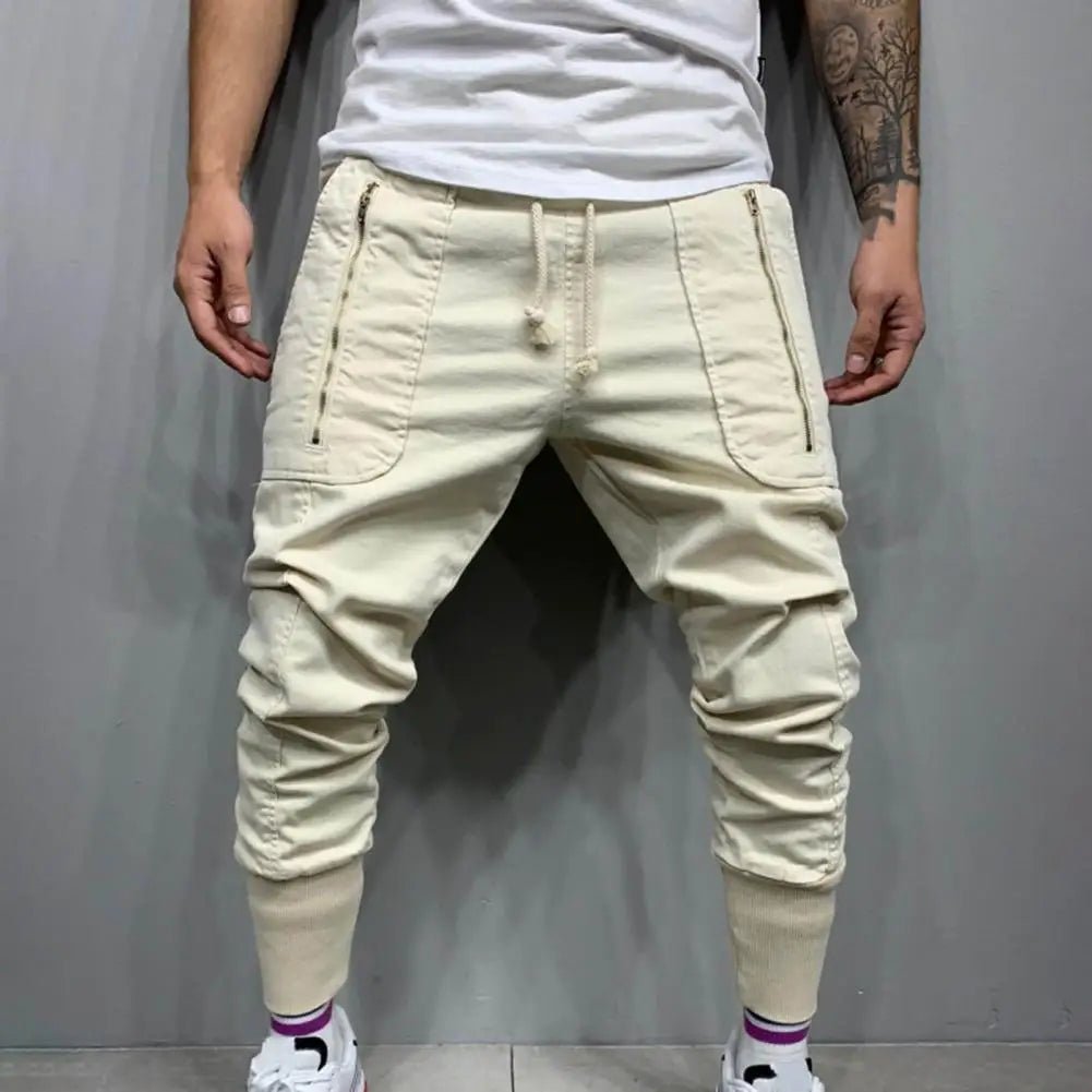 Men Pants Drawstring Men Sweatpants Simplicity Fashionable Fantastic Fashion Men Long Cargo Trousers - La Tienda Bella