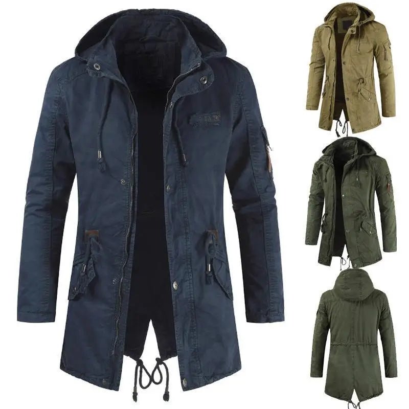 Men's Winter Hoody Parka - Fleece Windbreaker Jacket - La Tienda Bella