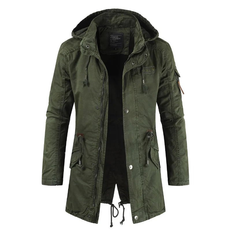 Men's Winter Hoody Parka - Fleece Windbreaker Jacket - La Tienda Bella