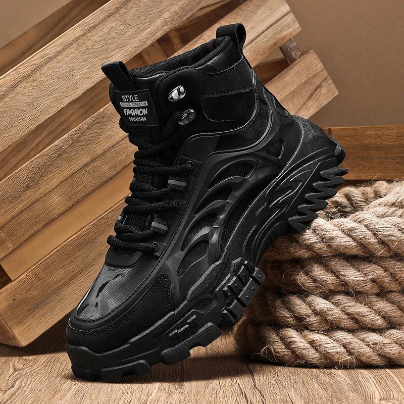 Men's Boots Outdoor Waterproof Men Ankle Boots Men Platform Work Safty Shoes for Men Casual Hiking Shoes Breathable Men Sneakers - La Tienda Bella