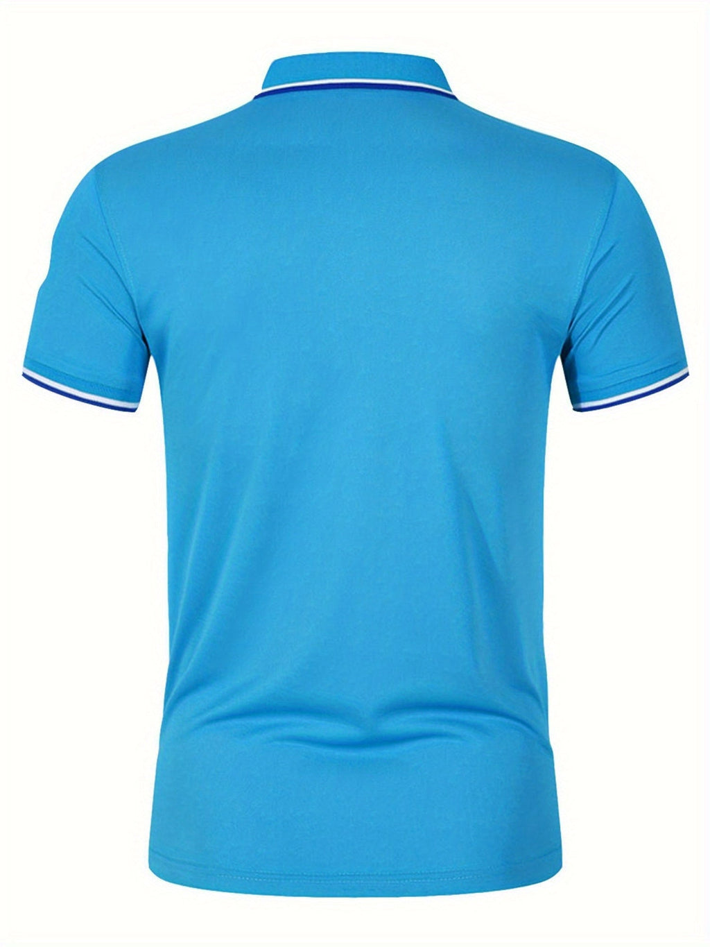 Men'S Breathable Casual Polo Shirt With Shark Fin Design - V - Neck, Short Sleeve, Summer Golf & Tennis Top In Black, Navy, Blue, And Dark Green Polo Shirt For Men Golf Polo Shirt For Men - La Tienda Bella