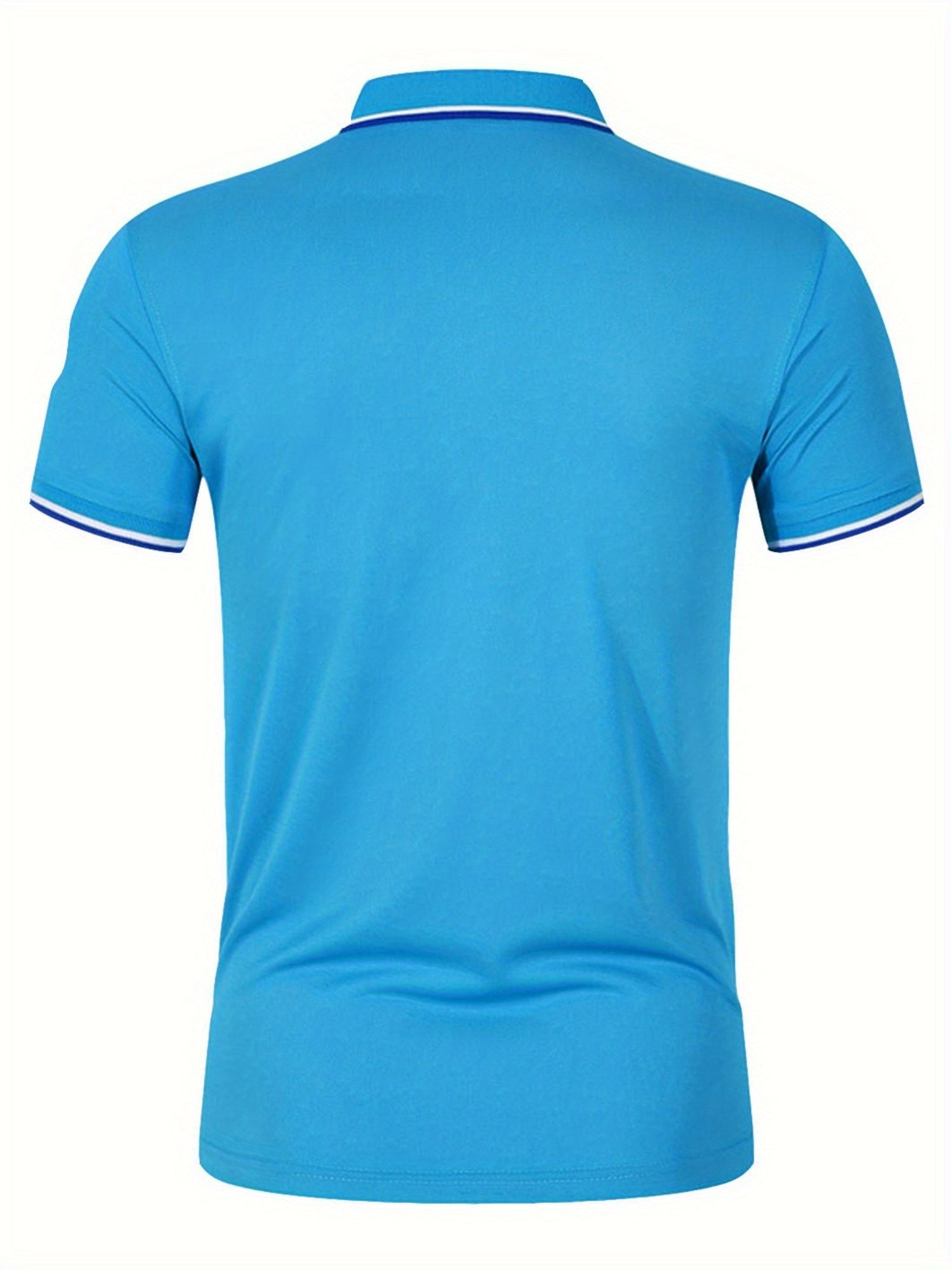 Men'S Breathable Casual Polo Shirt With Shark Fin Design - V - Neck, Short Sleeve, Summer Golf & Tennis Top In Black, Navy, Blue, And Dark Green Polo Shirt For Men Golf Polo Shirt For Men - La Tienda Bella