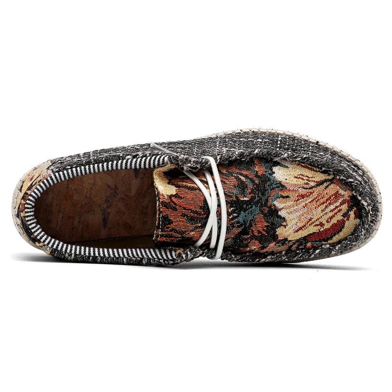 Men's Canvas Shoes Sneakers Outdoor Men Canvas Loafers Designer Graffiti Men vulcanized Flat Men Walking Moccasins Men Sneakers - La Tienda Bella