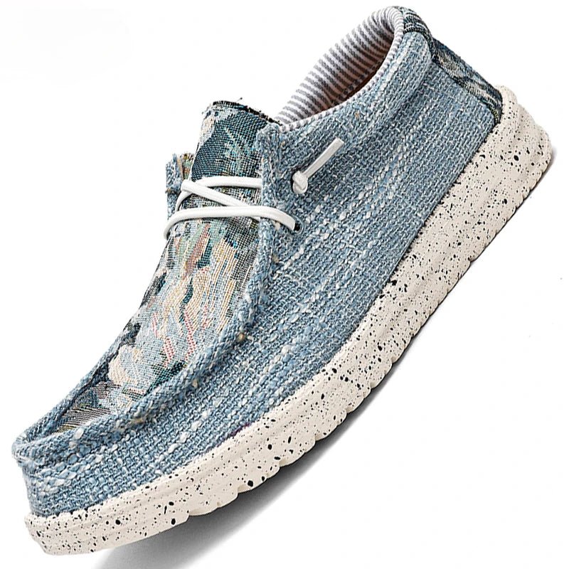 Men's Canvas Shoes Sneakers Outdoor Men Canvas Loafers Designer Graffiti Men vulcanized Flat Men Walking Moccasins Men Sneakers - La Tienda Bella
