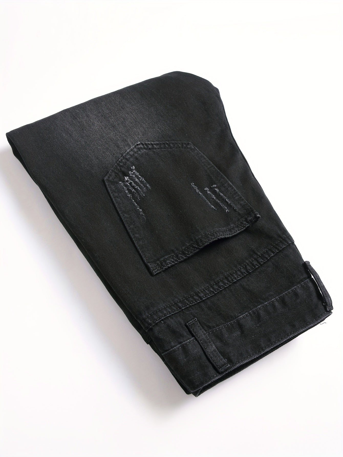 Men's Denim Jeans with Star Embroidery - Street Style, Regular Fit, Non - Stretch, Conventional Length, Suitable for All Seasons, Water Washed, Regular Closure with Built - in Zipper, Suitable for Men, Woven by Skein Weaving, Pat - La Tienda Bella