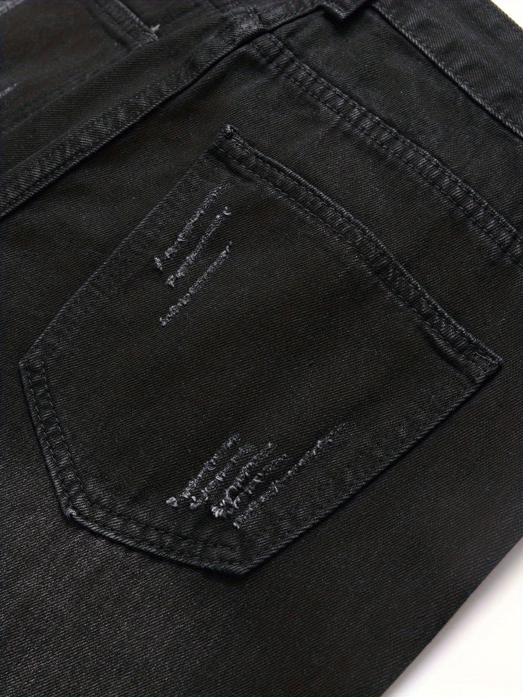 Men's Denim Jeans with Star Embroidery - Street Style, Regular Fit, Non - Stretch, Conventional Length, Suitable for All Seasons, Water Washed, Regular Closure with Built - in Zipper, Suitable for Men, Woven by Skein Weaving, Pat - La Tienda Bella