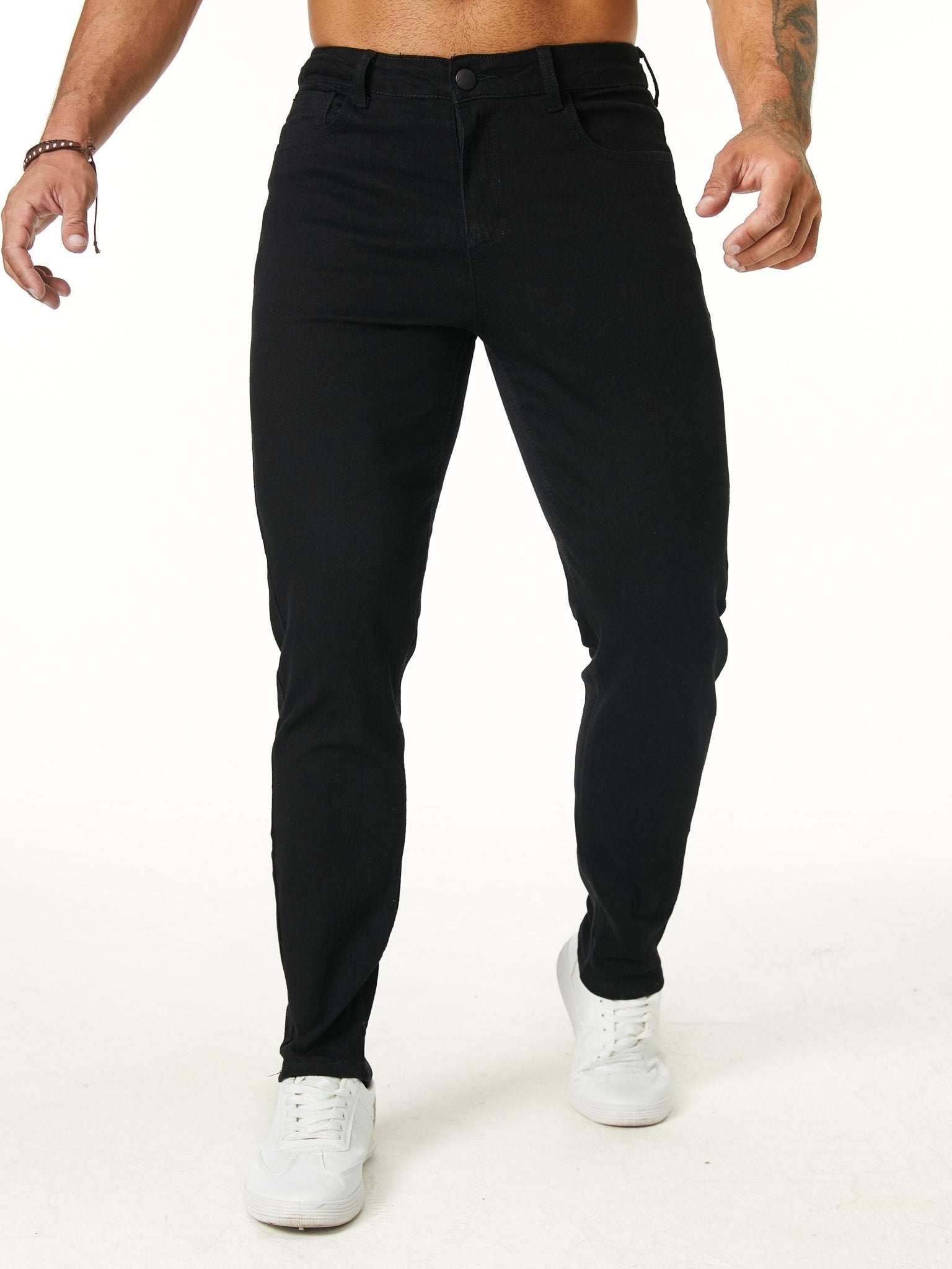 Men's Jeans - Classic Five - Pocket Design with Distressed Knee Frays, Relaxed Fit Stretch Denim Pants for Everyday & Formal Outfits - Machine Washable Non - See - Through Casual Streetwear (Adult Men), Versatile Clothing, Modern F - La Tienda Bella
