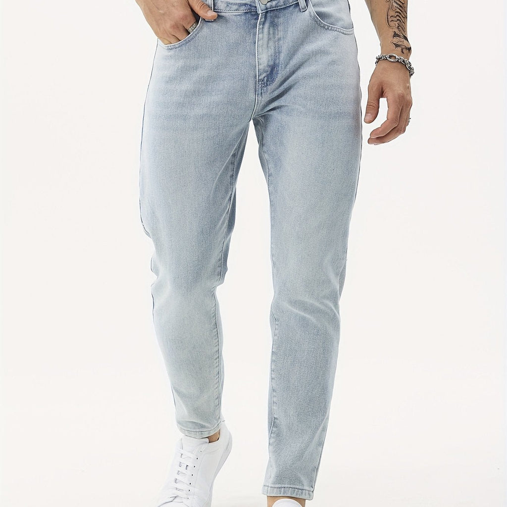 Men's Regular Fit Jeans, Fashion Comfy Denim Pants For Men, Versatile For All Seasons - La Tienda Bella